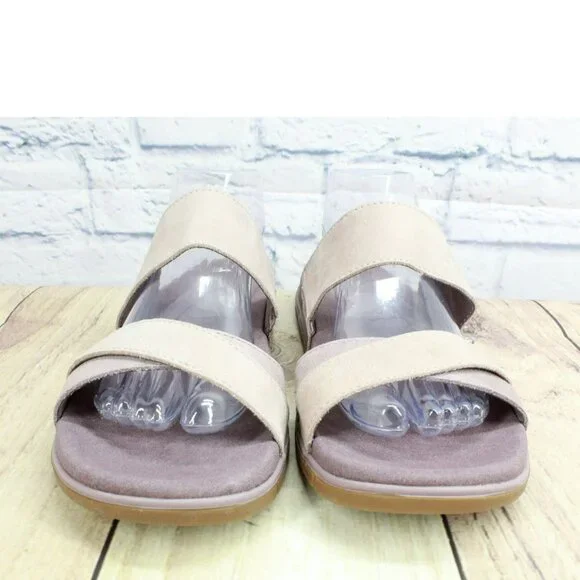 LL Bean Go-Anywhere Purple Leather Slip-On Comfort Strap Sandals Size 10 M - Picture 4 of 9